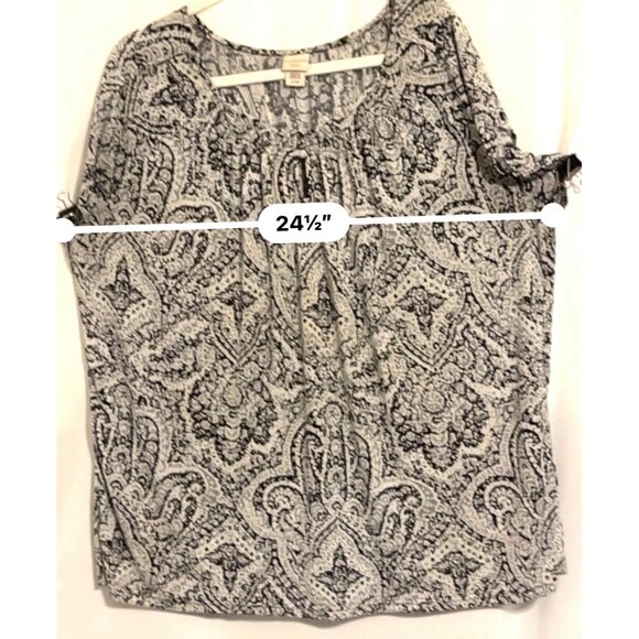 Covington Shirt Gray Black Short Sleeve Women’s Size 16/18 - Picture 7 of 8